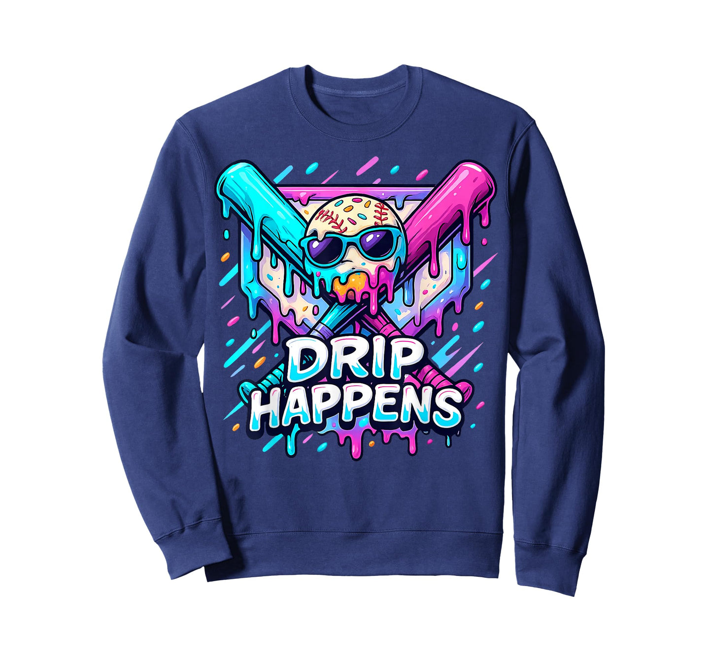 Drip Happens Game Day Baseball Drip for Men Boys Kids Youth T-Shirt