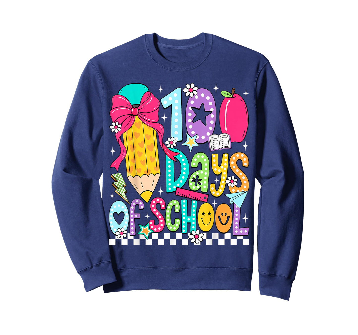 100 Days of School Girls Coquette Bow 100th Day of School T-Shirt