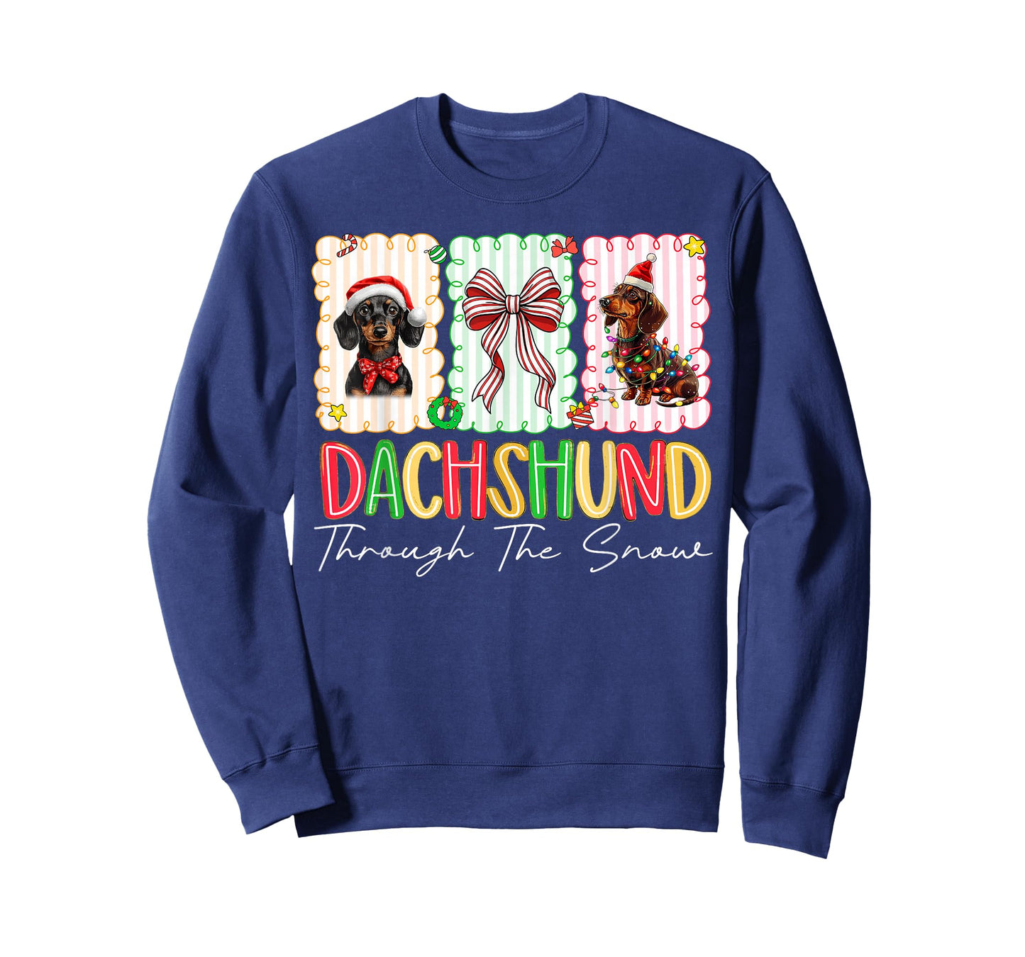 Funny Wiener Christmas Dog Dachshund Through The Snow T-Shirt