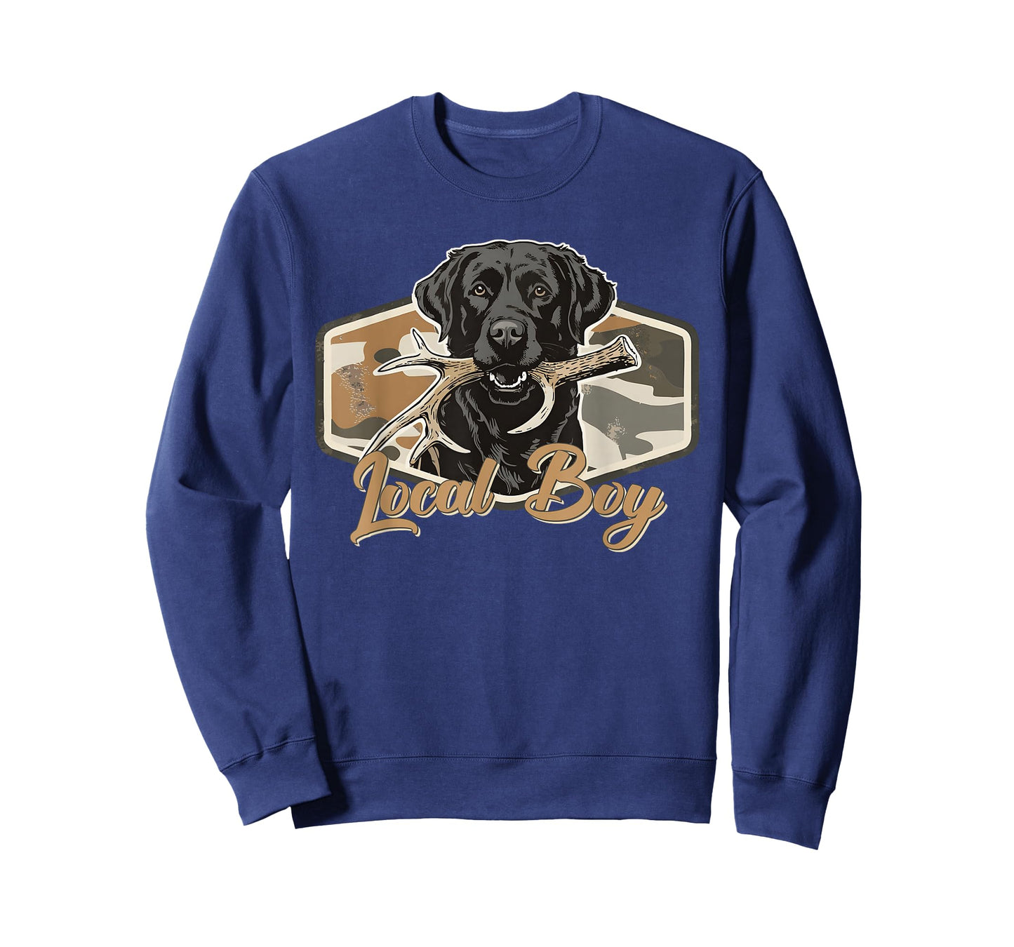 Black Lab Dog Local Southern Boy Camo Duck Hunting Youth Men T-Shirt