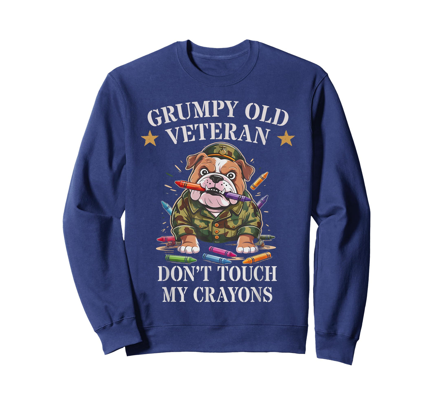 Grumpy Old Veteran Military Family Don't Touch My Crayons T-Shirt