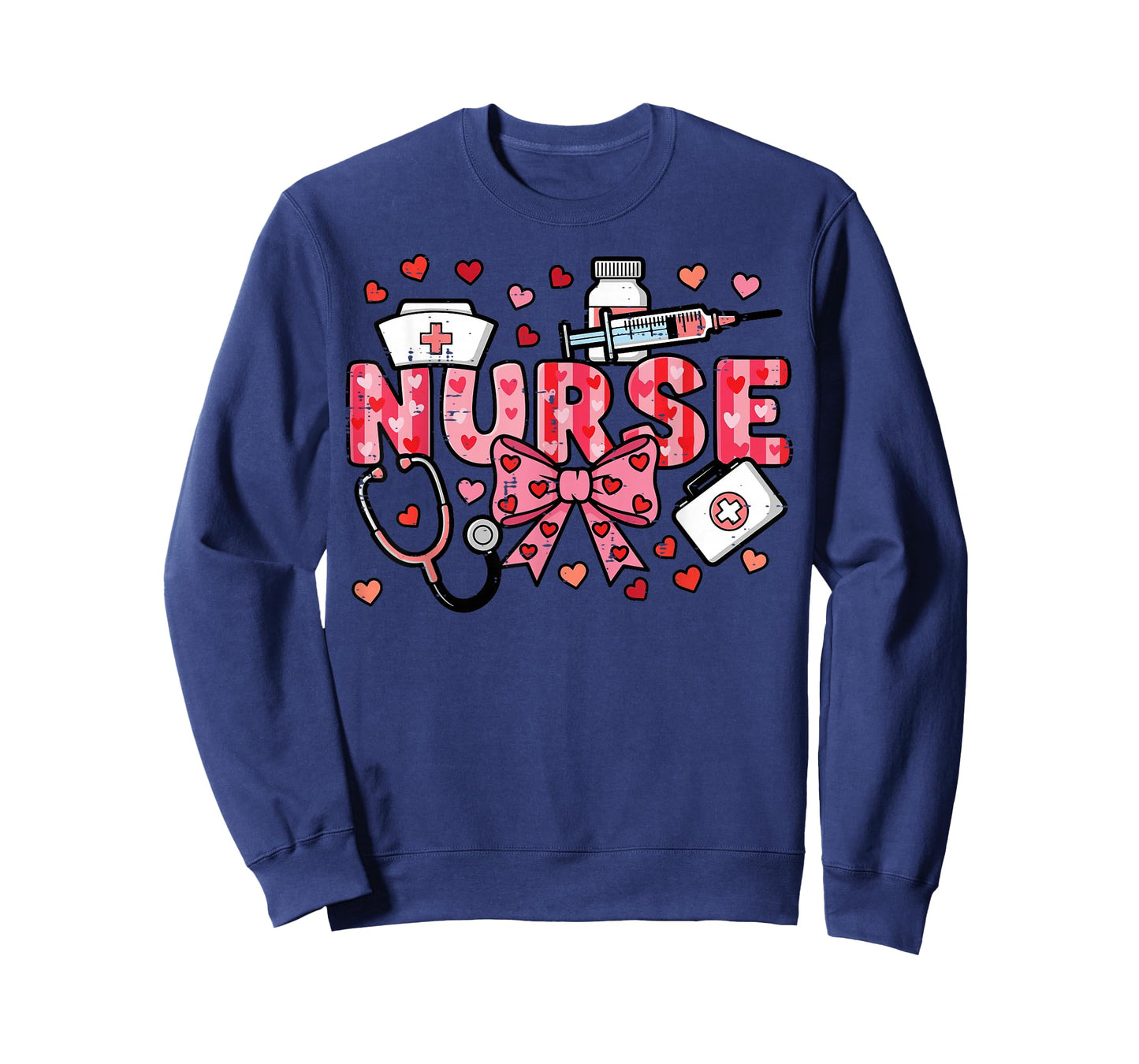 Valentines Day Nurse Plaid Stethoscope Scrub Top Women Men T-Shirt