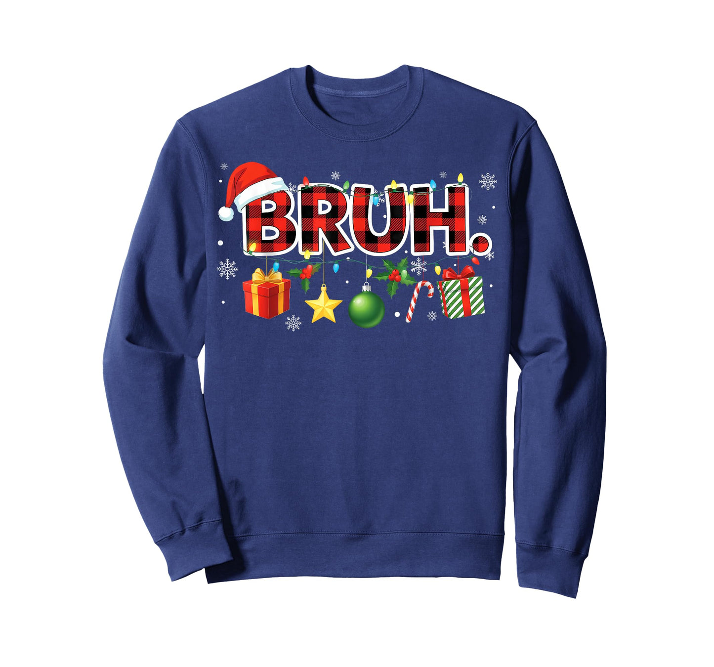 Bruh Christmas Teens Boys Xmas Kids Funny Christmas T-Shirt
