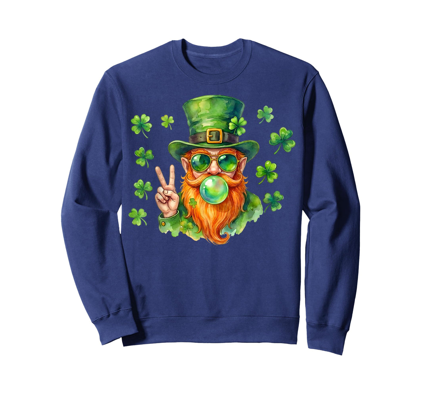 Leprechaun Blowing Bubble Gum St Patricks Day Men Women Kids T-Shirt
