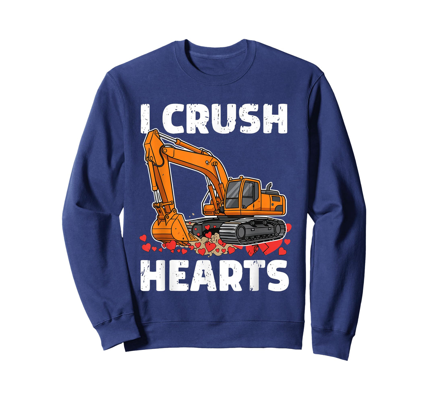I Crush Hearts Bulldozer Valentine's Day Kids Construction T-Shirt