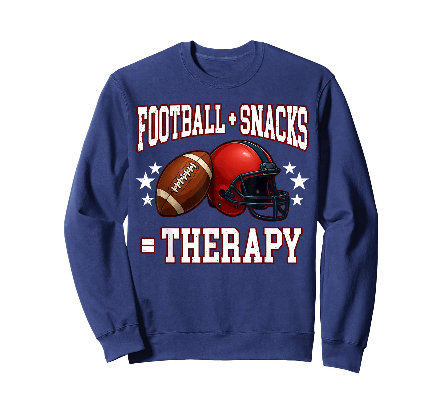 Football Snacks Therapy Funny Sport Fan Player Game Day T-Shirt