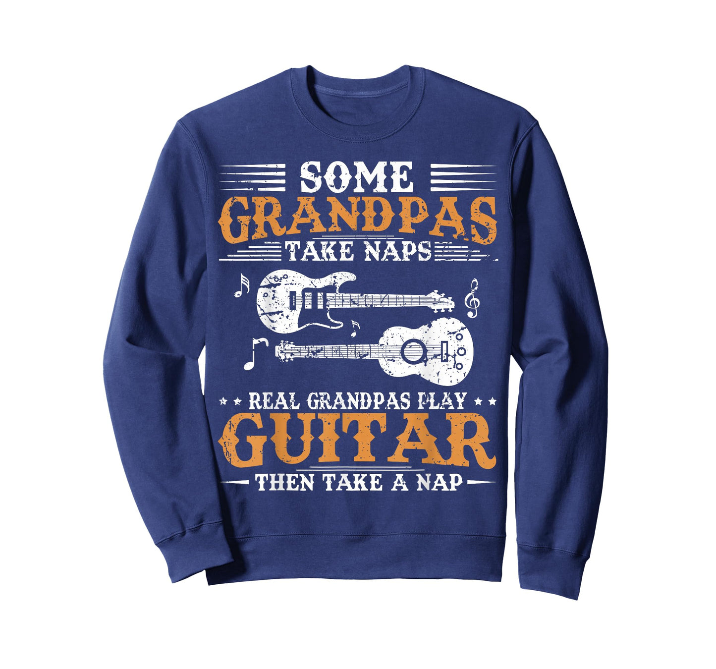 Real Grandpas Play Guitar Then Take Nap Funny Guitarist T-Shirt