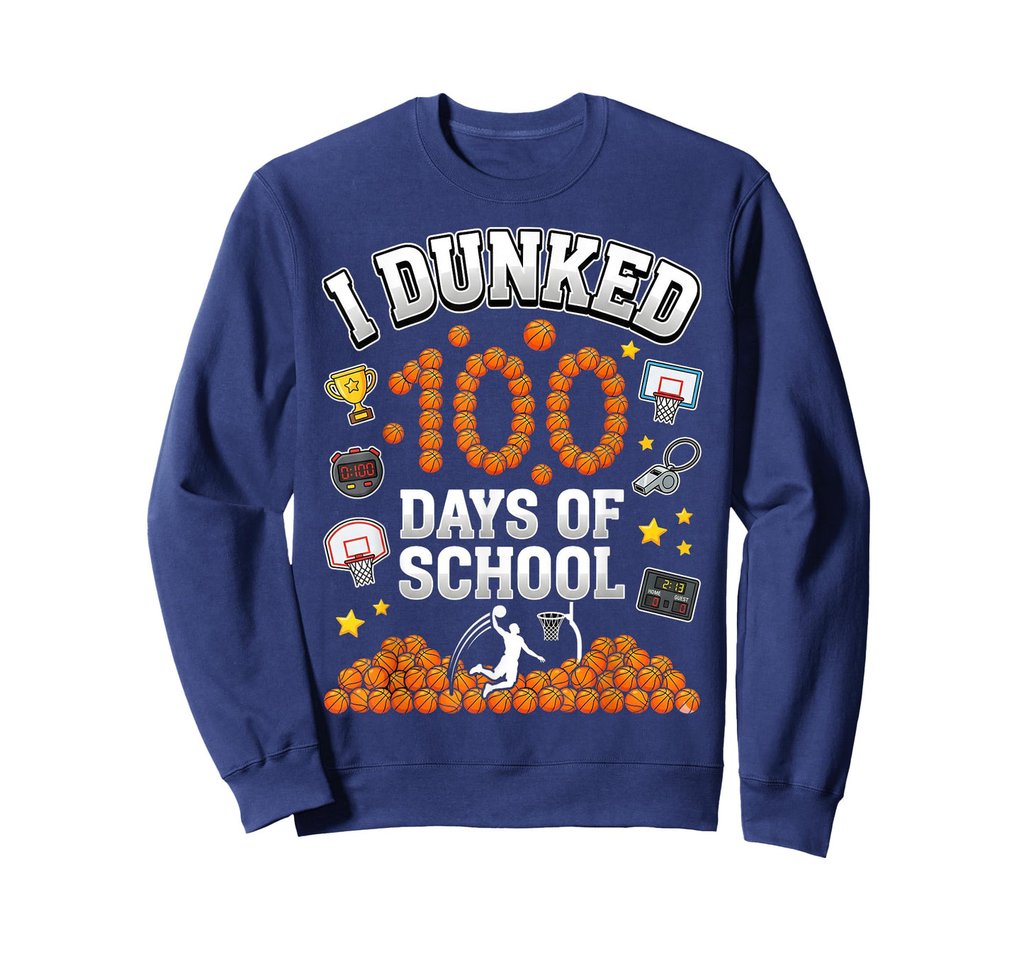 I Dunked 100 Days of School Basketball 100th Days Boys Youth T-Shirt