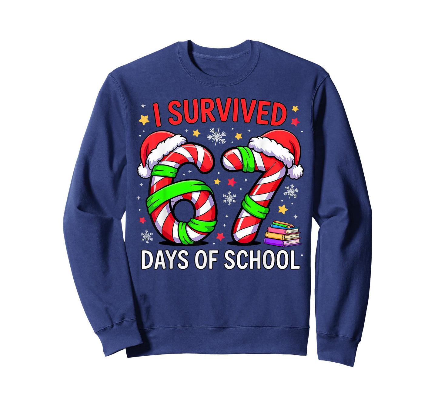 I Survived 67 Days of School Christmas T-Shirt