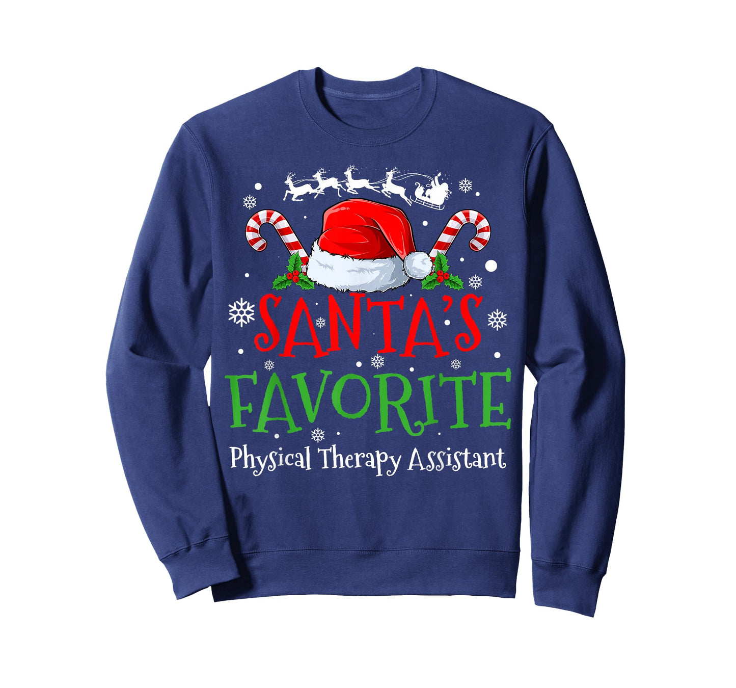 Santa's Favorite Physical Therapy Assistant Christmas Party T-Shirt