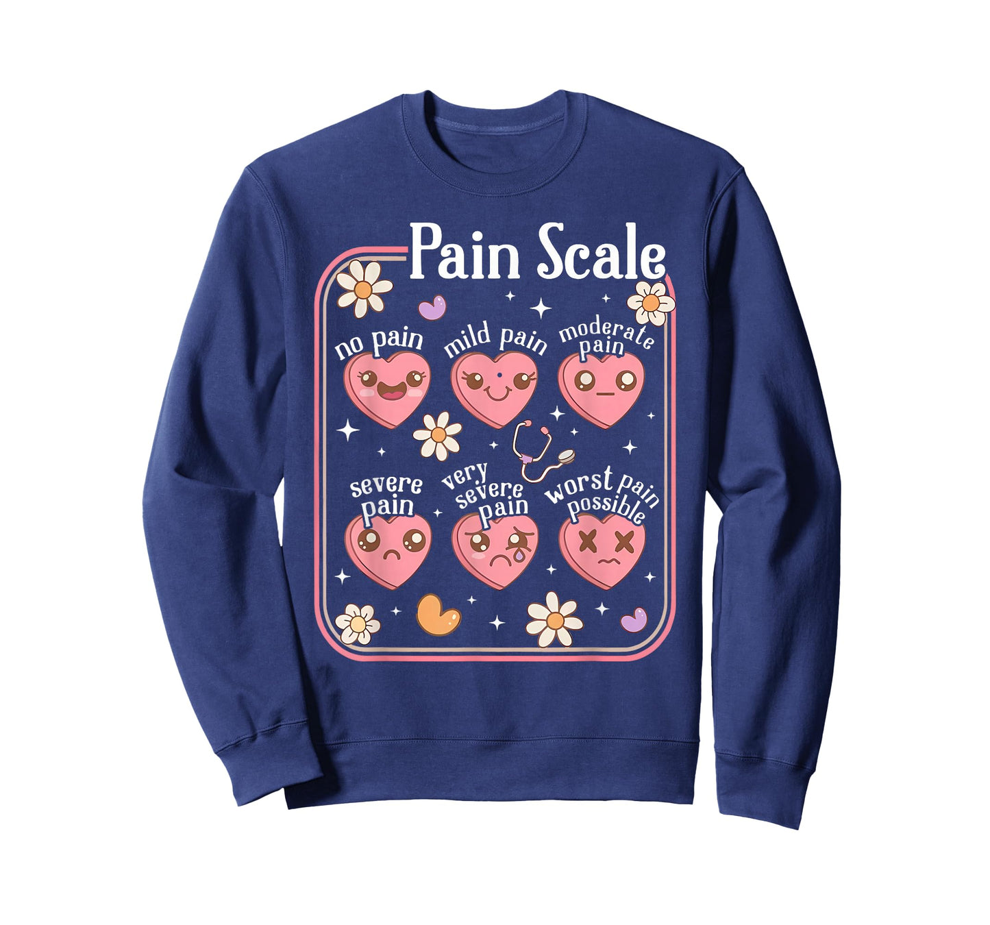Pain Scale Heart Pain Assessment Trauma Nurse Valentine T-Shirt