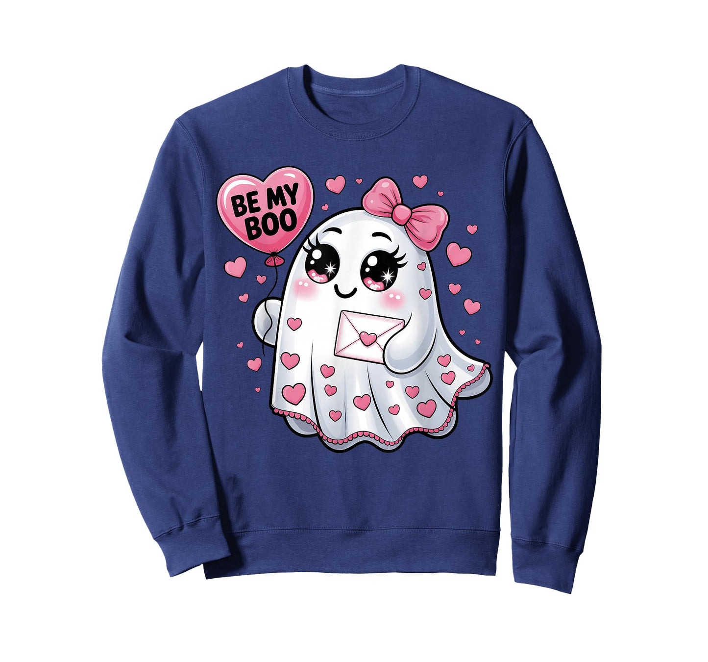 Be My Boo Valentine Funny Ghost Heart Girl Women Kid T-Shirt