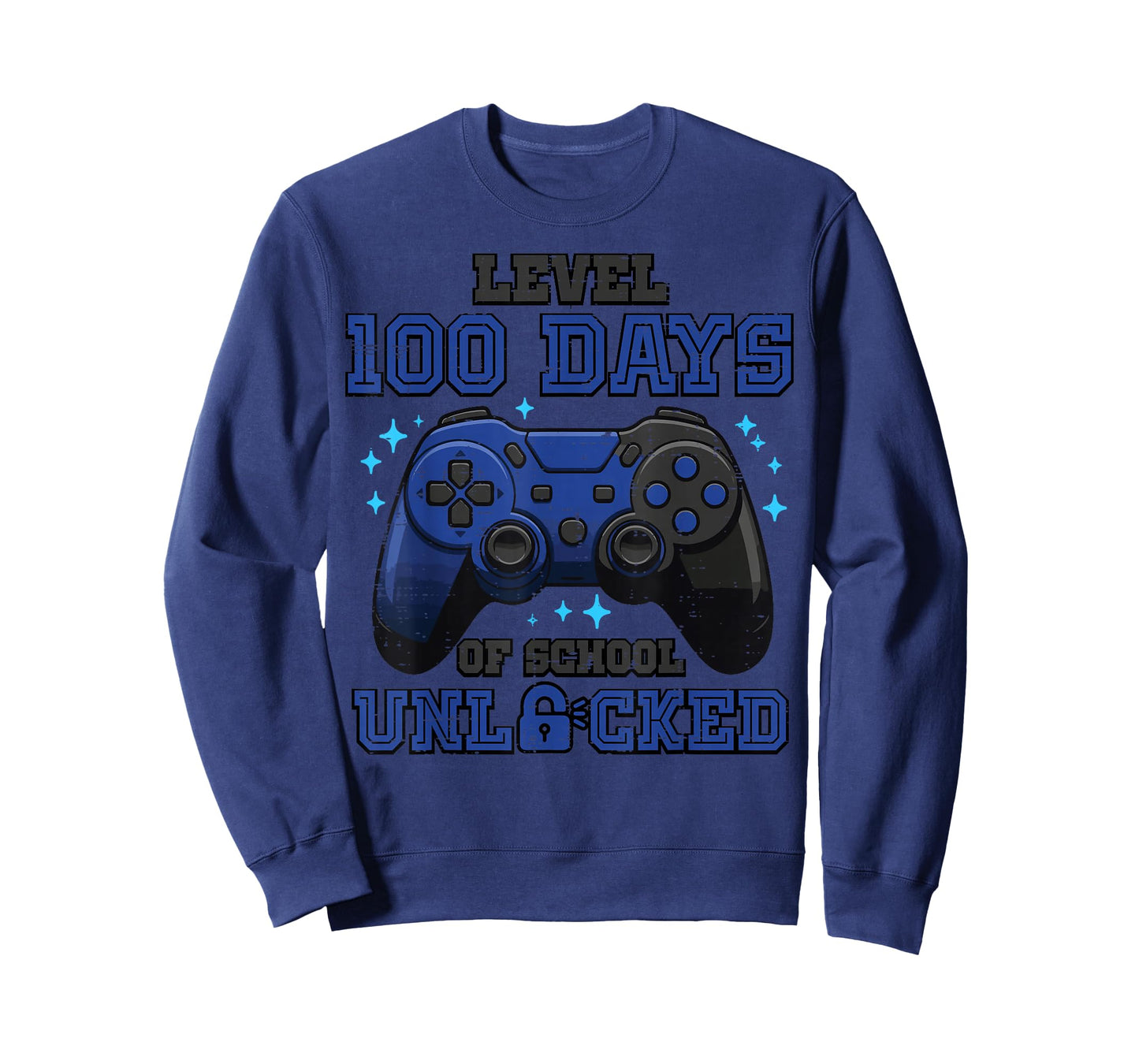 Level 100 Days of School Unlocked Gamer 100th Day Boys Kids T-Shirt