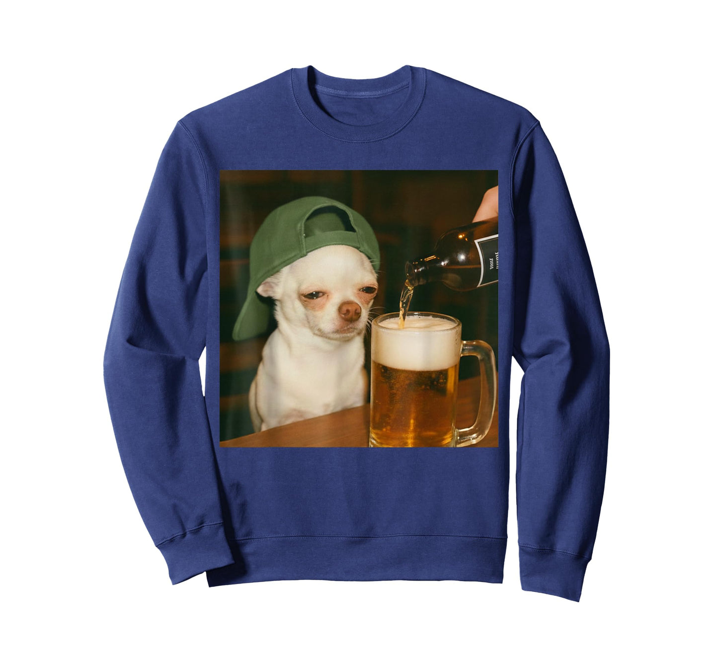 Chihuahua Beer Funny Meme Dog Reaction Humor Dog Meme T-Shirt