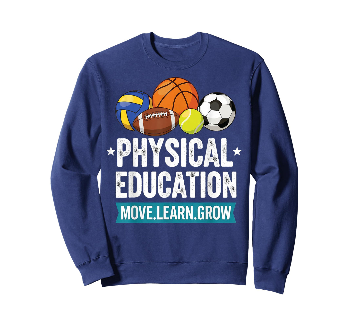 Physical Education PE Teacher Move Learn Grow T-Shirt