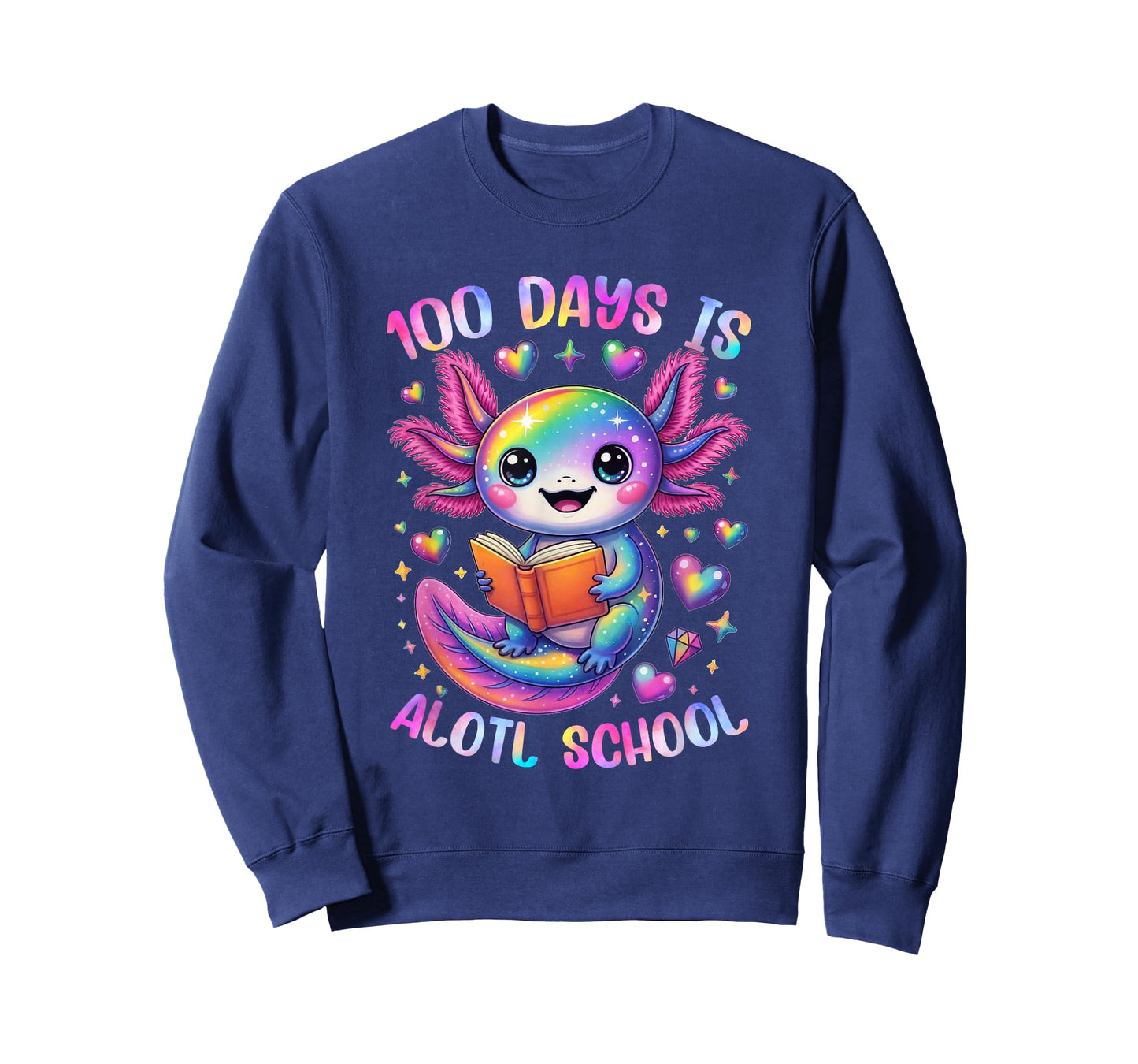 100 Days is Alotl School Axolotl Lover 100th Day of School T-Shirt