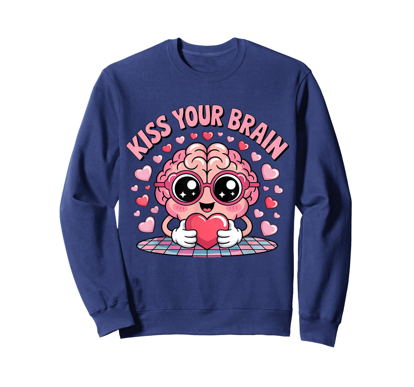 Kiss Your Brain Cute Valentine Teacher Squad Design T-Shirt