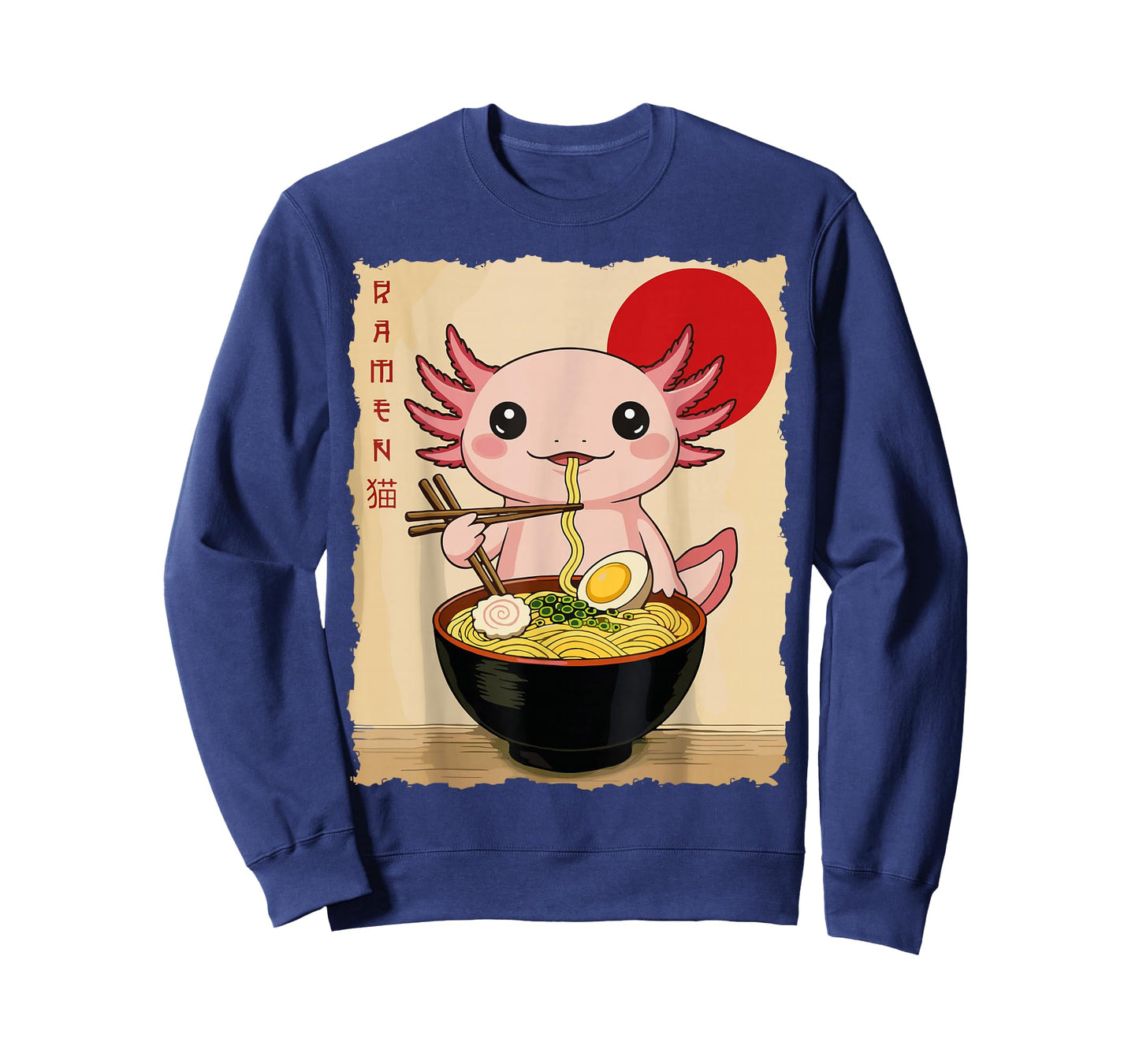 Funny Axolotl Ramen Kawaii Anime Japanese Graphic Women Men T-Shirt