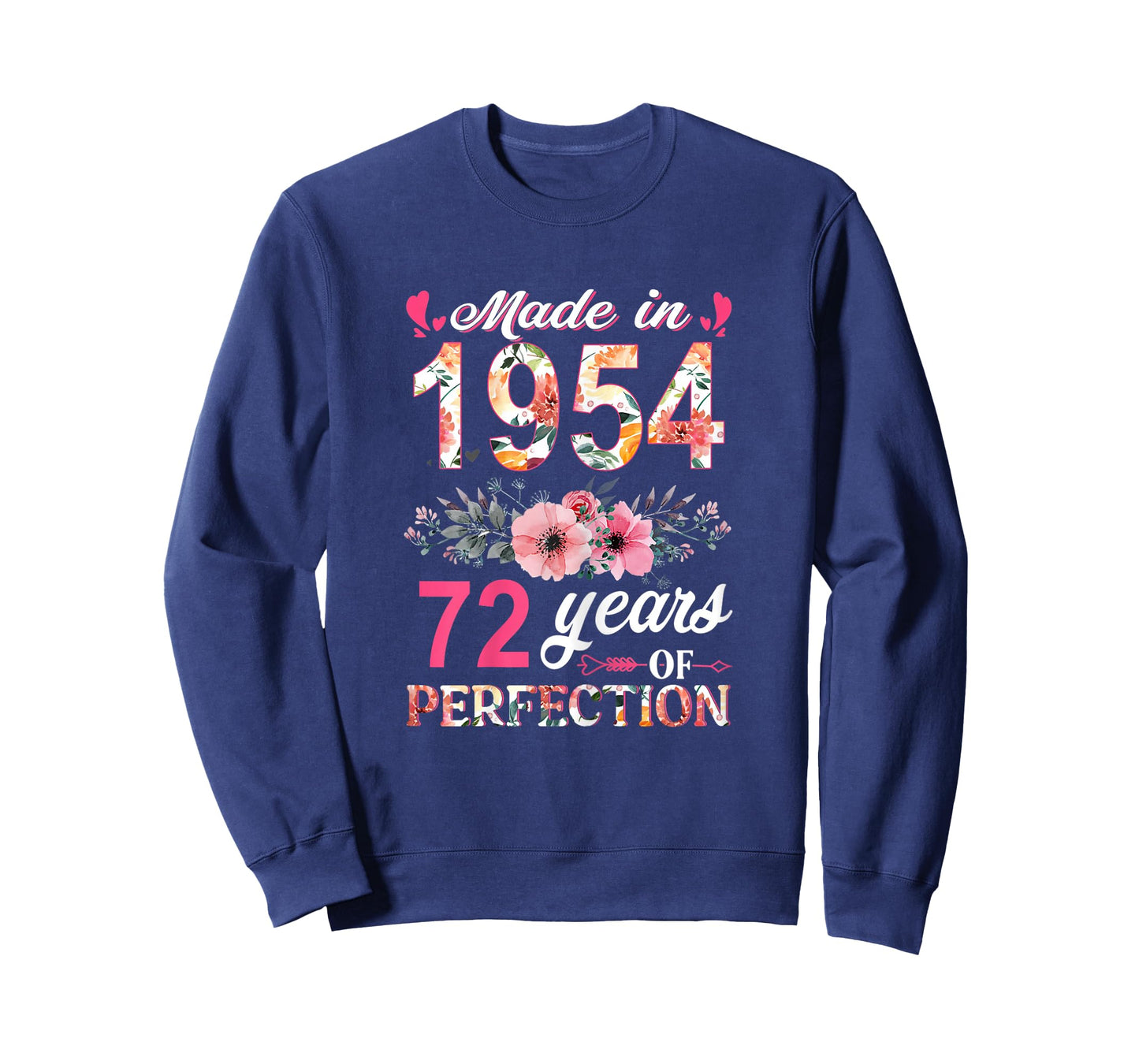Made in 1954 Floral 72 Year Old 72th Birthday Gifts Women T-Shirt
