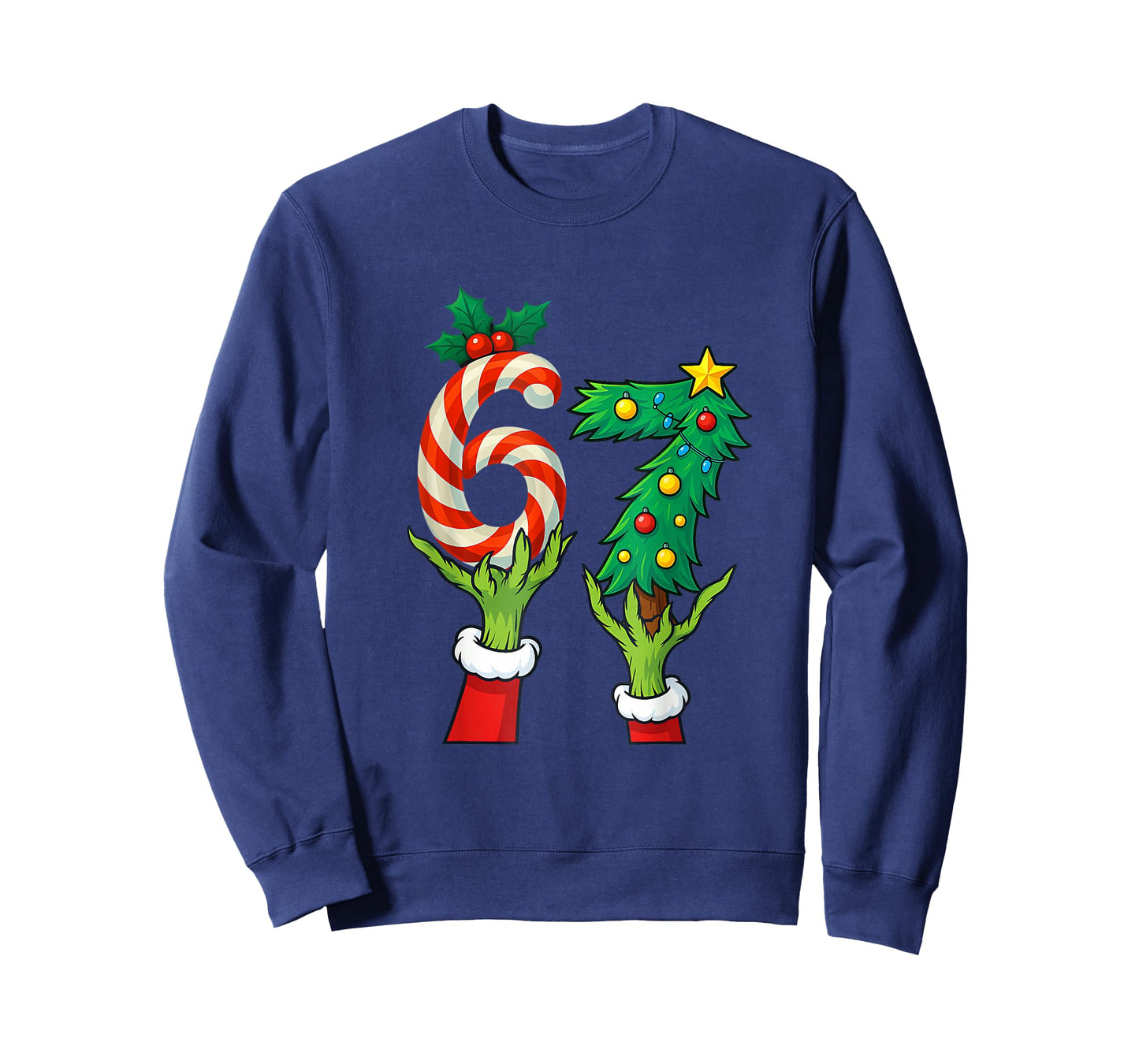 67 Christmas 6 7 Meme Hands Holiday Gen Alpha for Kids Youth T-Shirt