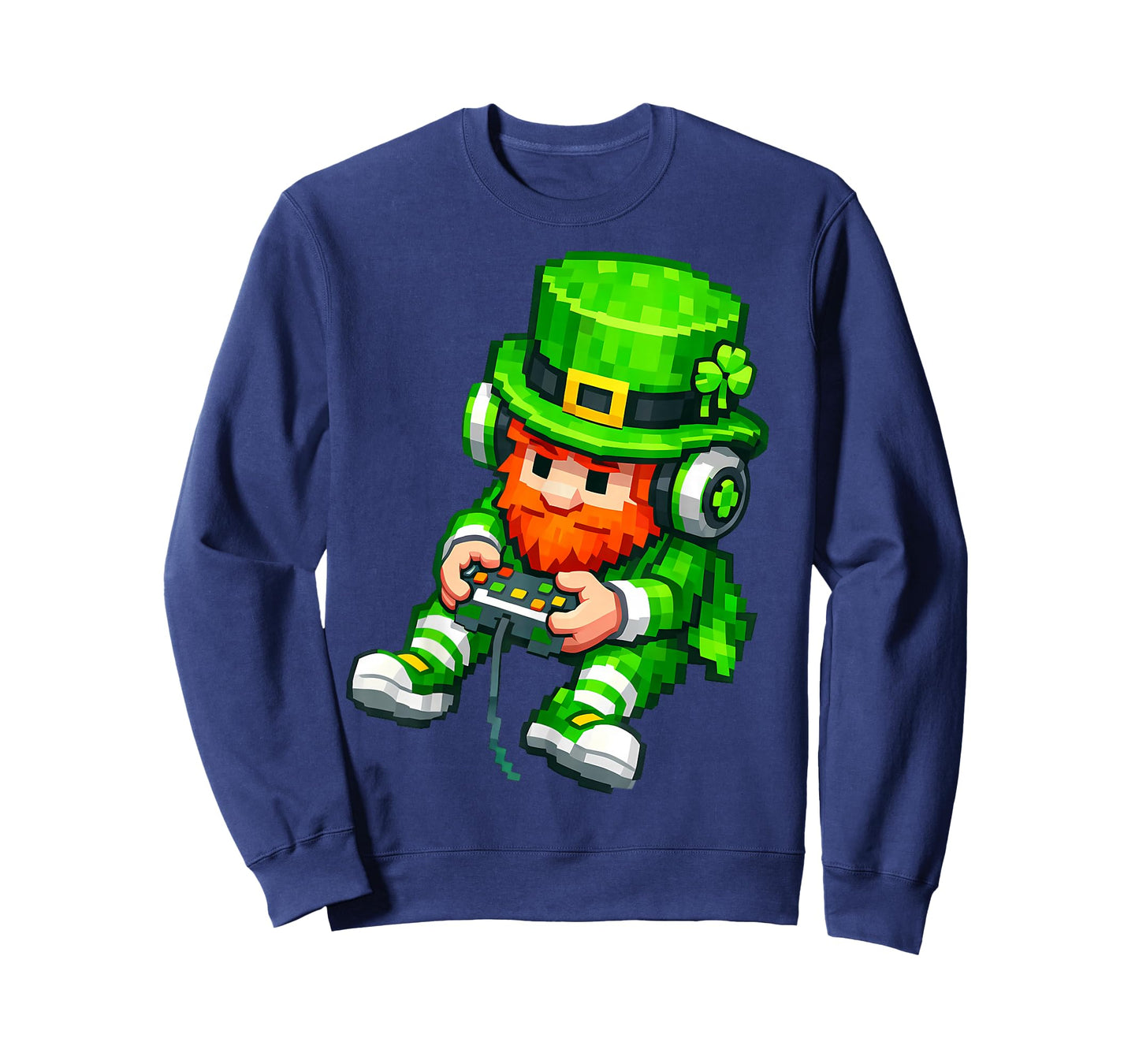 Video Game Leprechaun St Patricks Day Gamer Kids Boys Gaming T-Shirt
