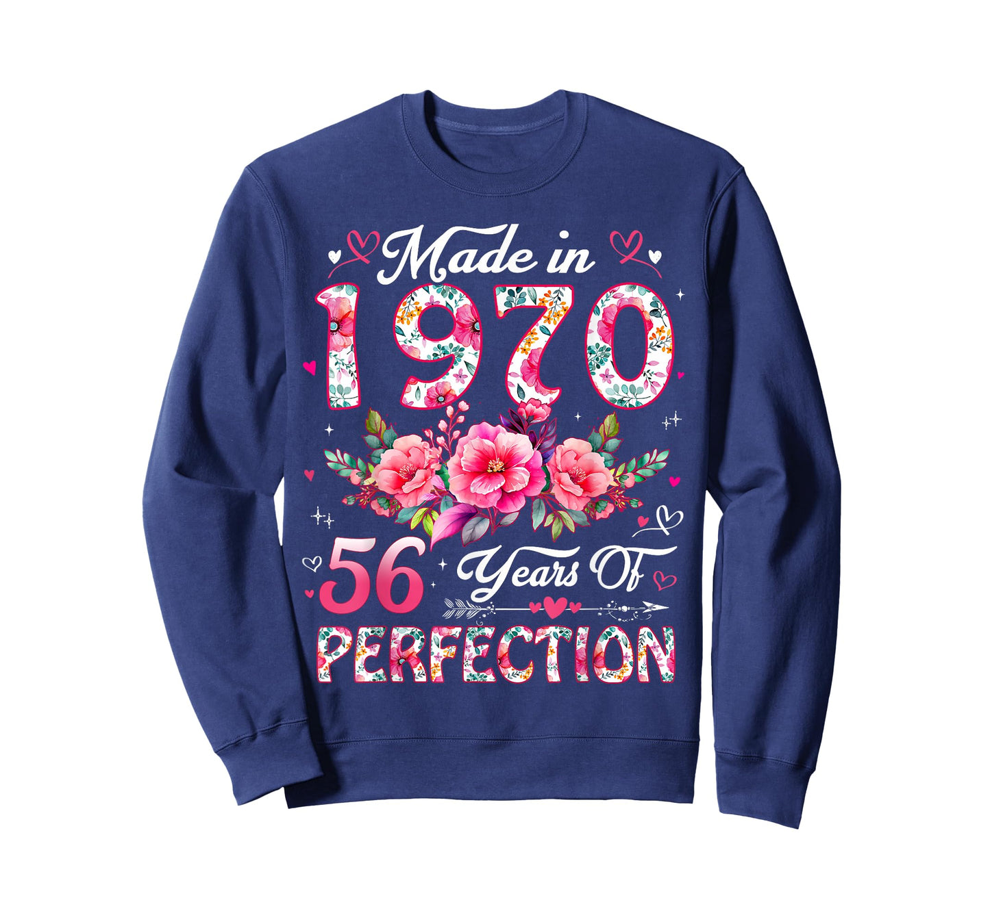 56 Year Old Made in 1970 Floral 56th Birthday Women T-Shirt