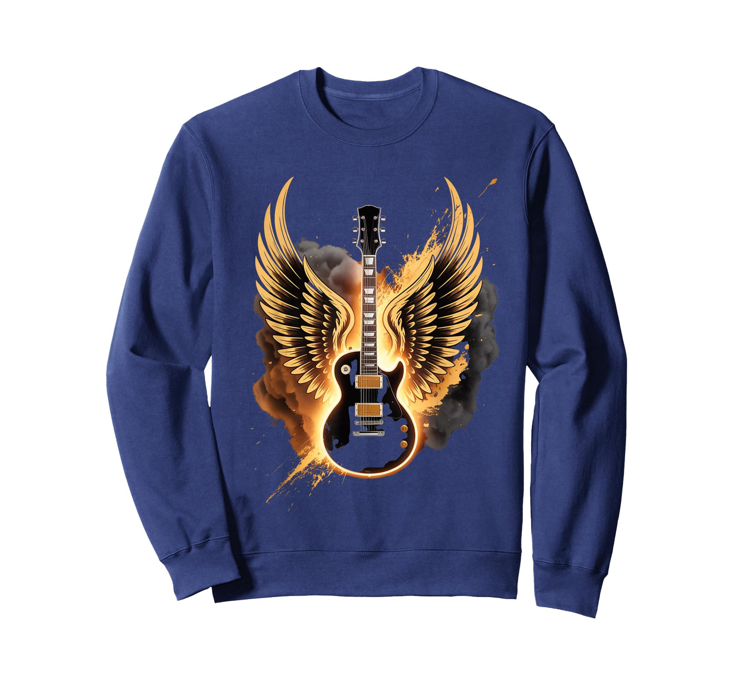 Retro Guitar Wings Abstract Art Rock and Roll Musician Gifts T-Shirt