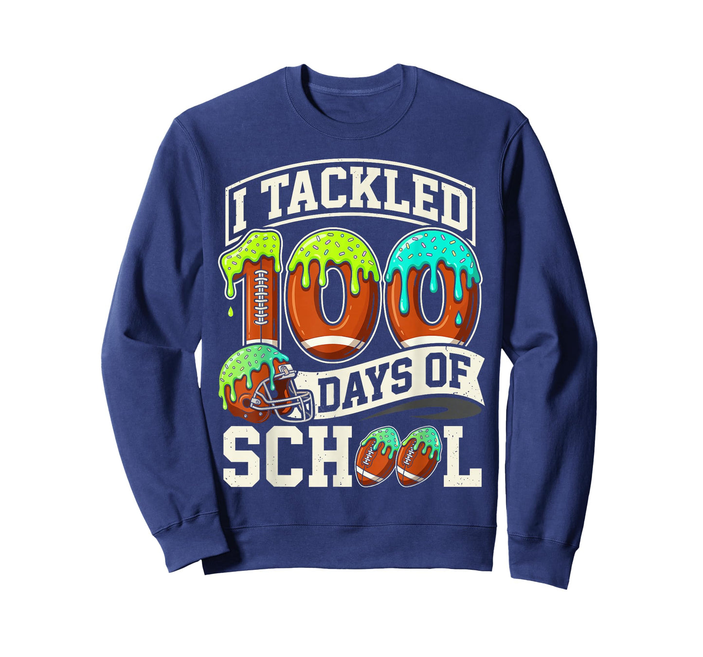I Tackled 100 Day of School Teacher Student Football T-Shirt