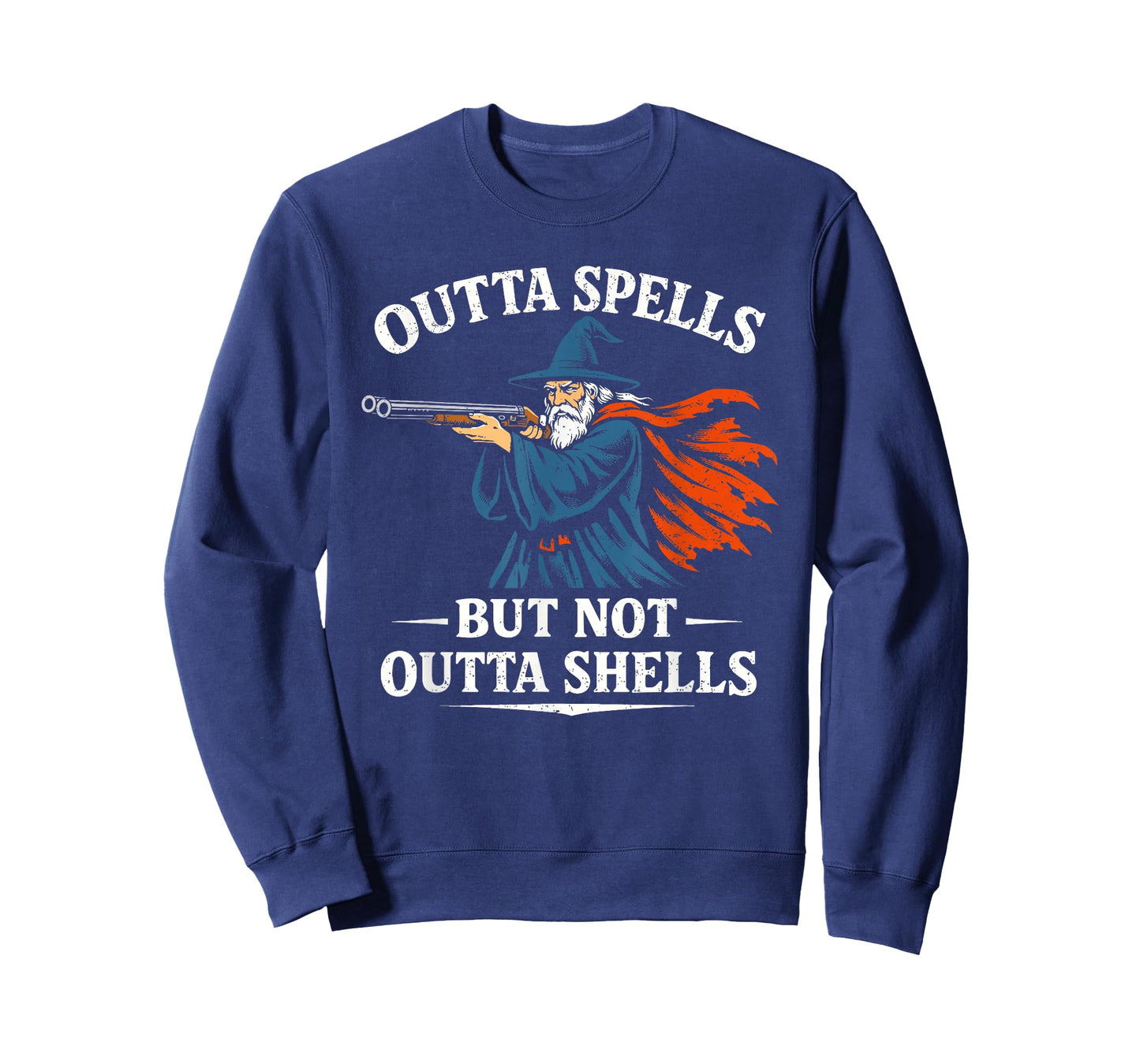 Outta Spells But Not Outta Shells Funny Wizard T Meme T-Shirt