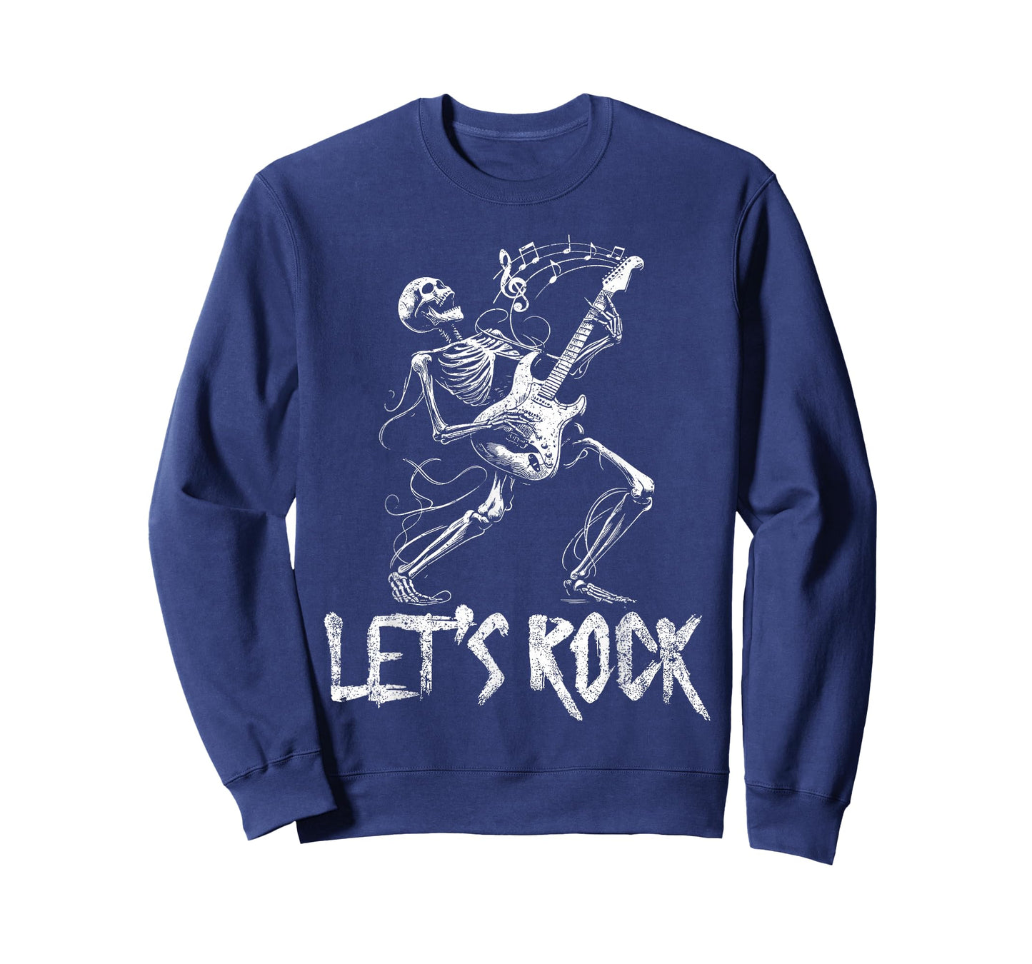 Let's Rock Rock N Roll Funny Skull Guitar Father's Day T-Shirt