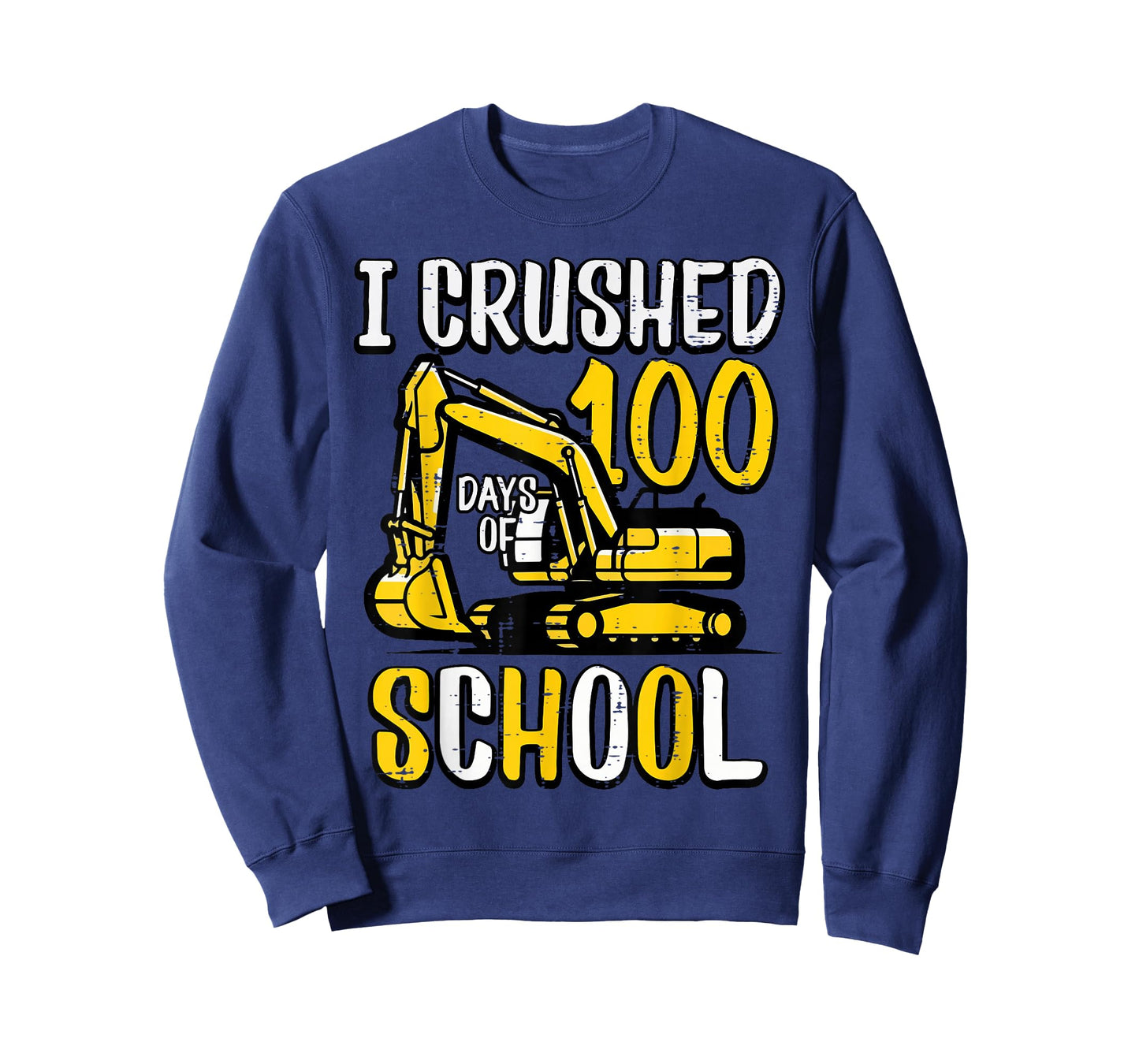 I Crushed 100 Days of School Excavator 100th Day Boys Kids T-Shirt