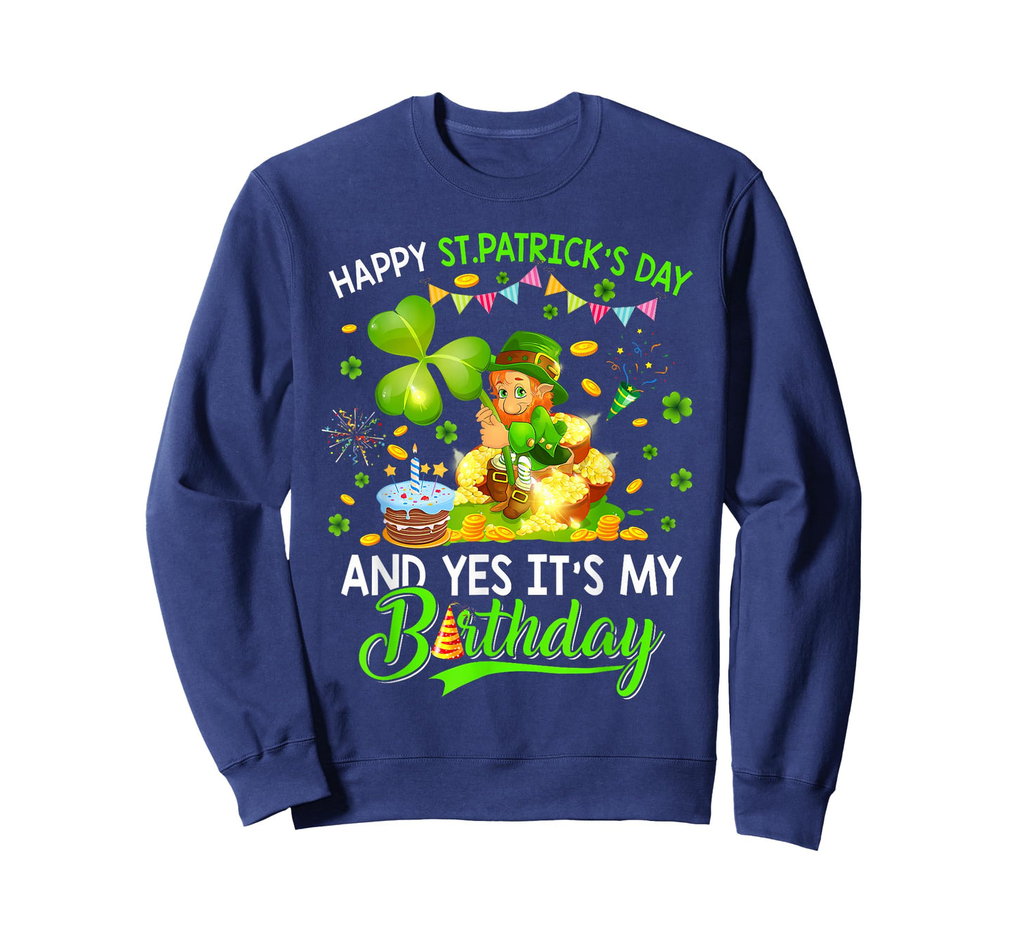 Happy St Patricks Day Birthday Shamrock Dab Bday Party Kids T-Shirt