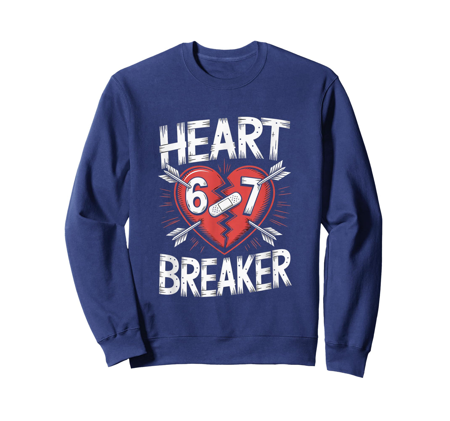 Heart Breaker 67 SEIS Siete Skate Valentine Six Seven Meme T-Shirt