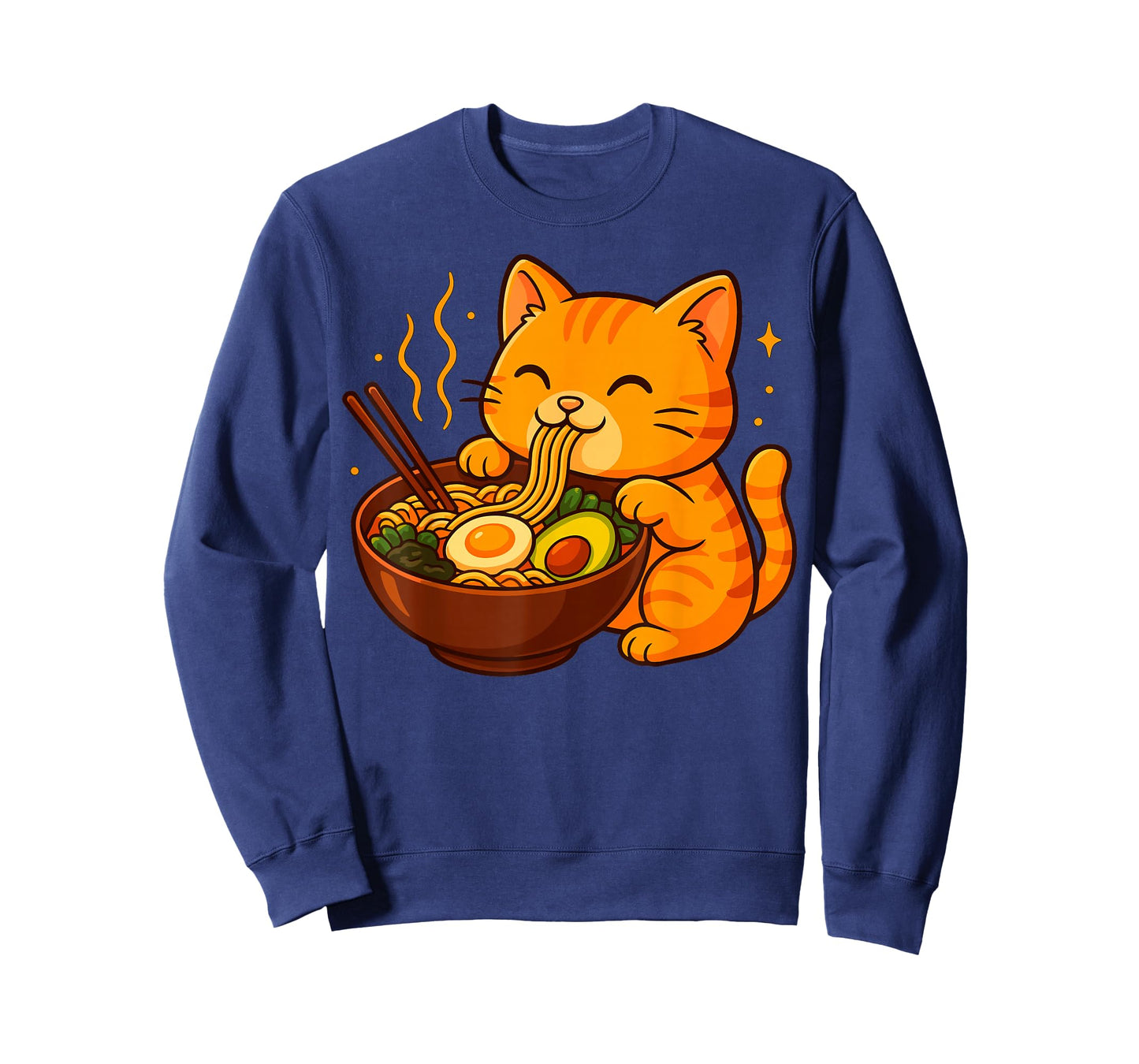 Orange Cat Eating Ramen Noodles T-Shirt
