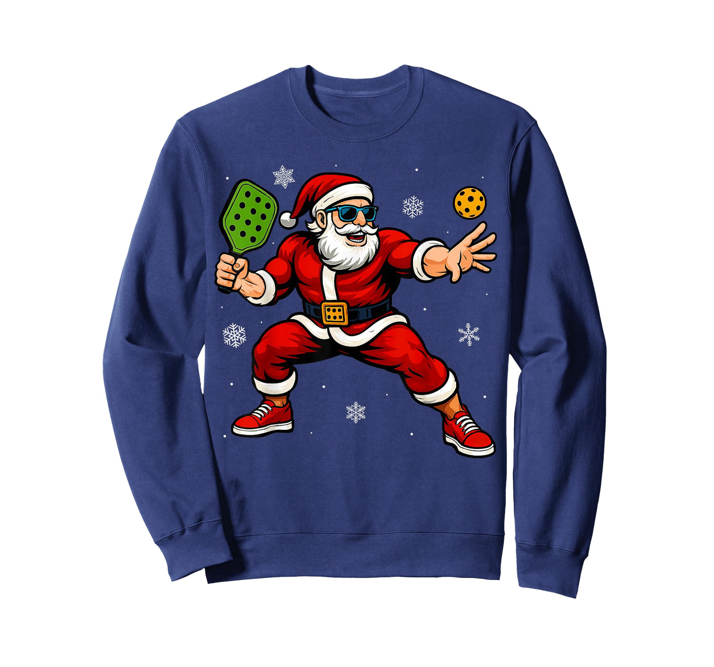 Santa Playing Pickleball Xmas Funny Christmas Pickleball T-Shirt
