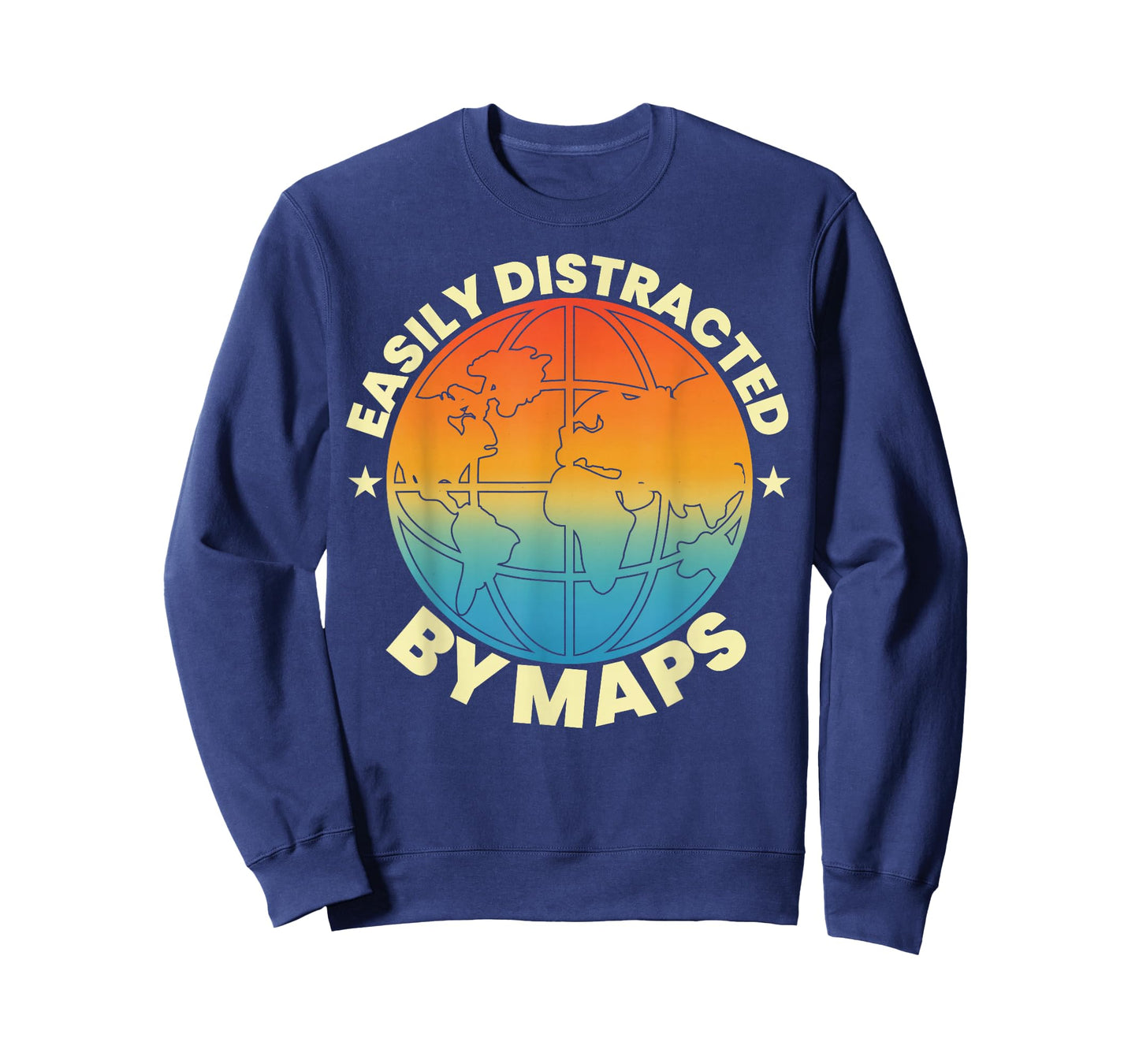 Easily Distracted by Maps Geography Teacher Geographer T-Shirt