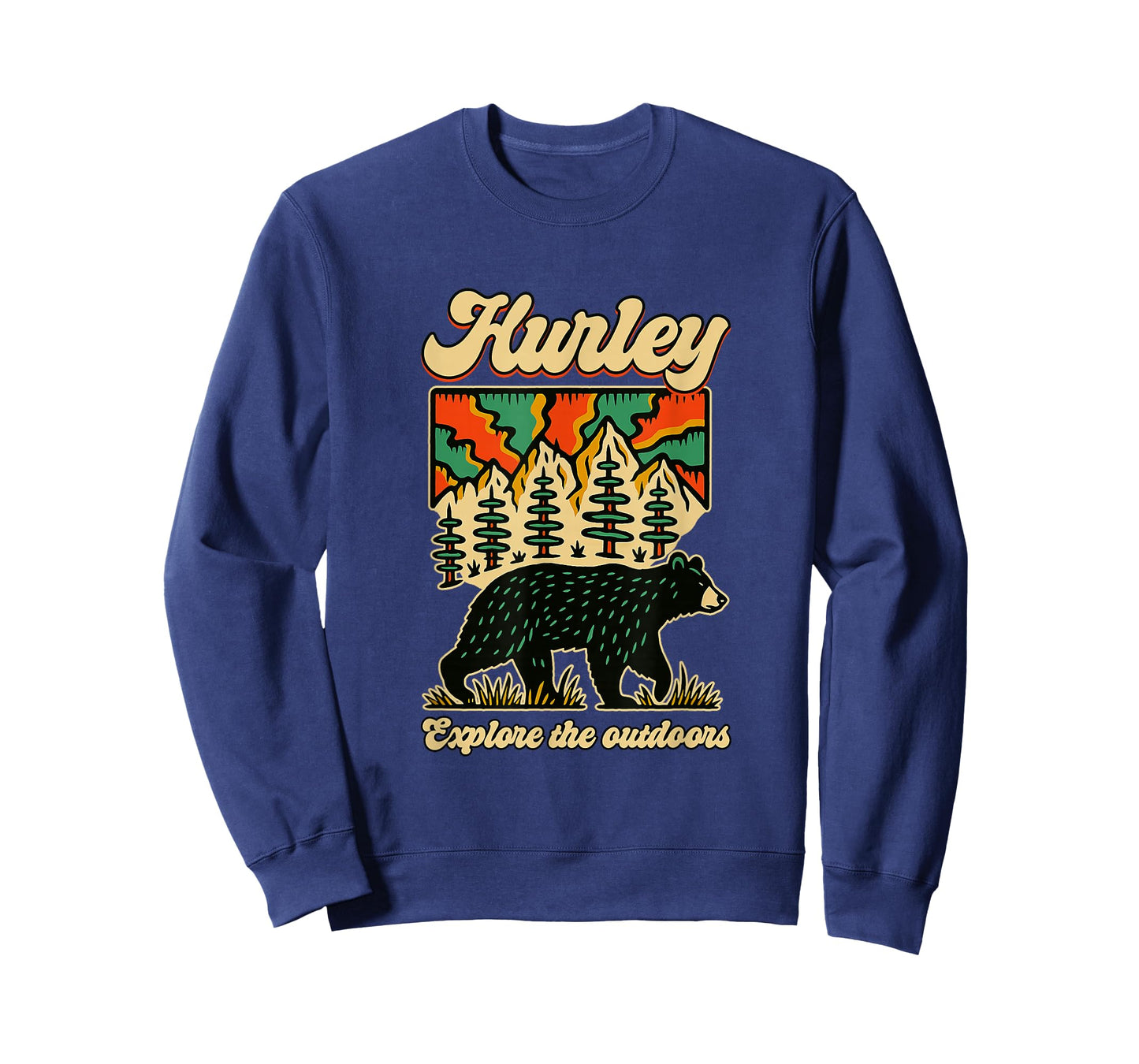 Hurley Virginia Outdoors Black Bear in The Mountains Retro T-Shirt