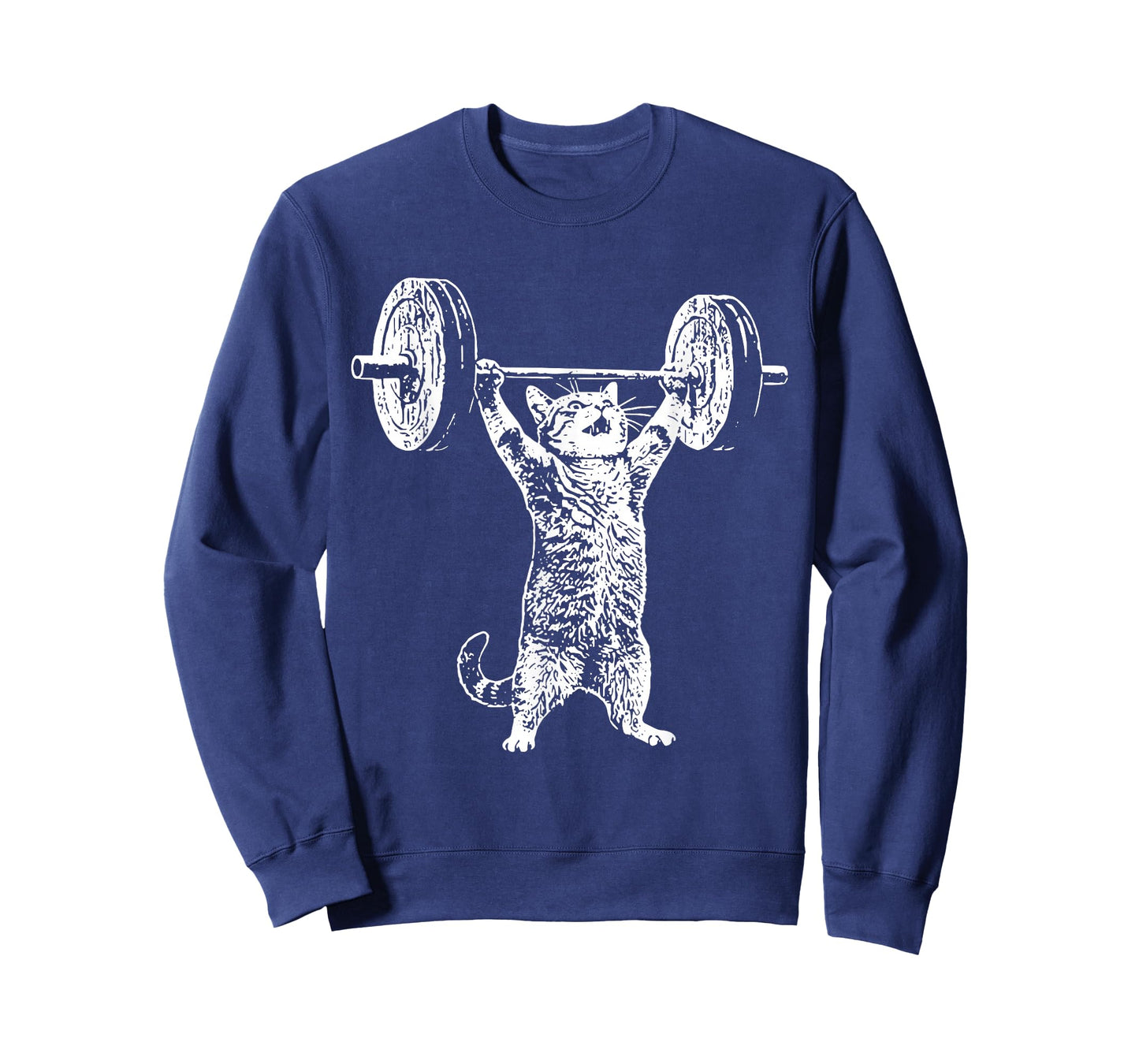 Vintage Retro Weight Lifting Gym Cat Deadlift Funny T-Shirt