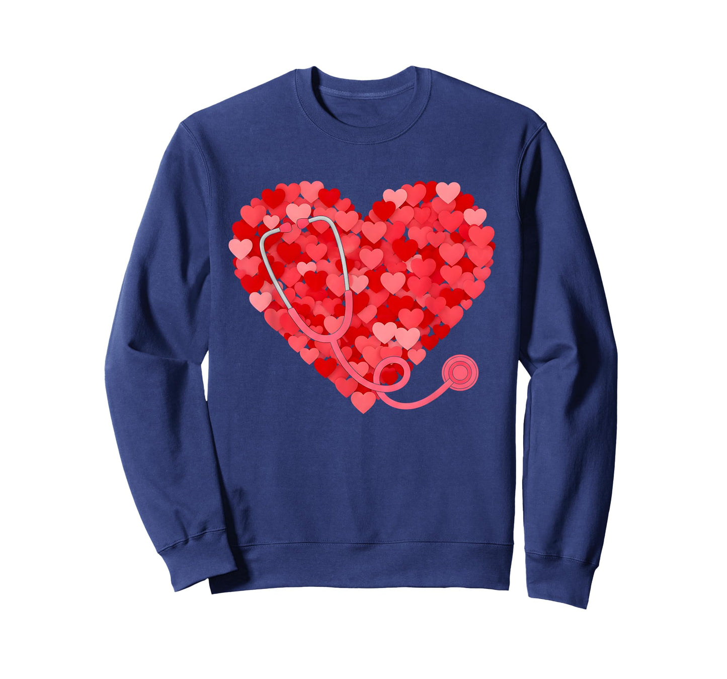 PCA Life Valentine Heart Stethoscope Nurse Healthcare T-Shirt