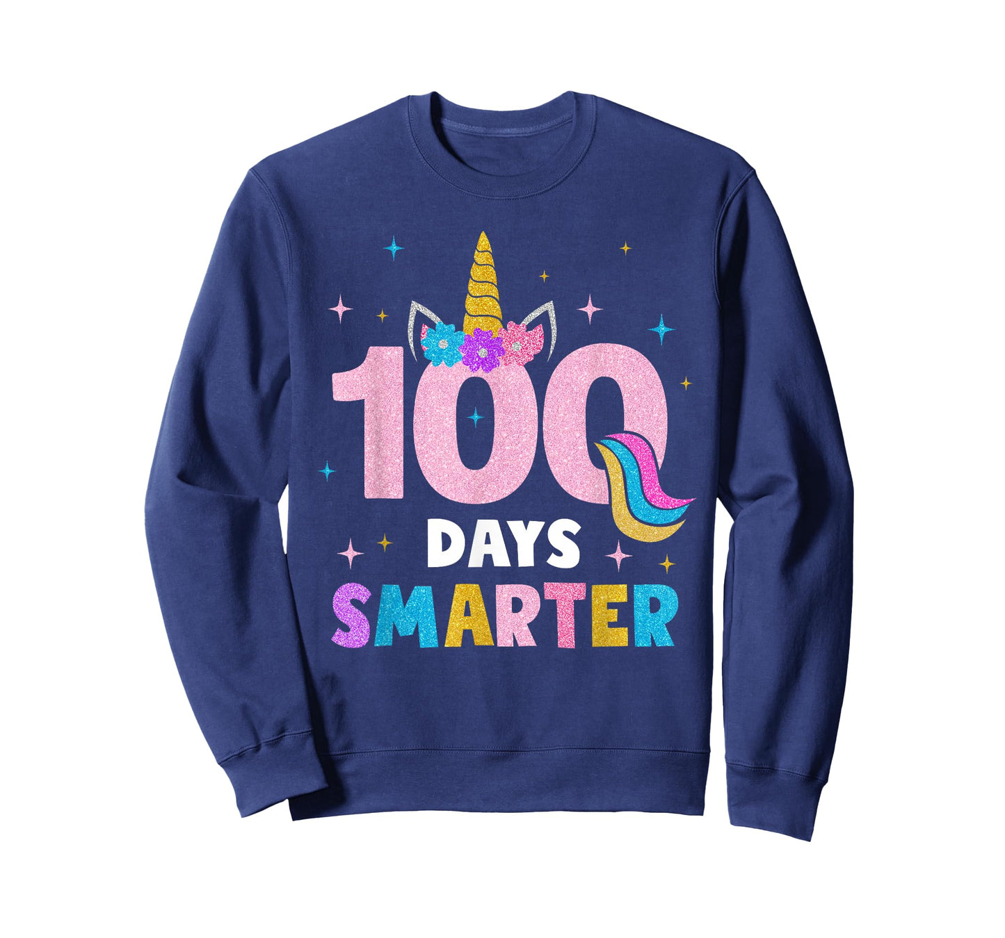 100th Day of School Unicorn 100 Days Smarter Kindergarten T-Shirt