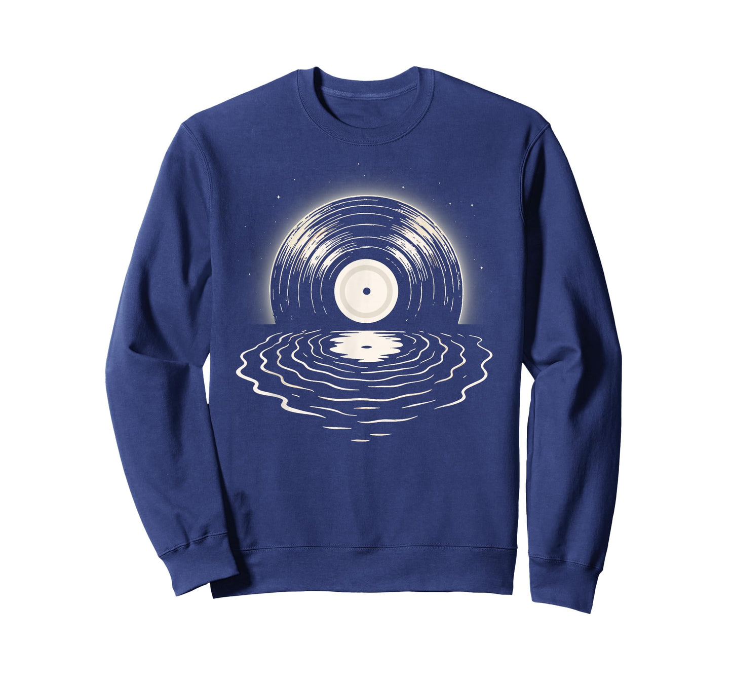 Retro Moon Vinyl Record Design for Music Lovers and DJs T-Shirt