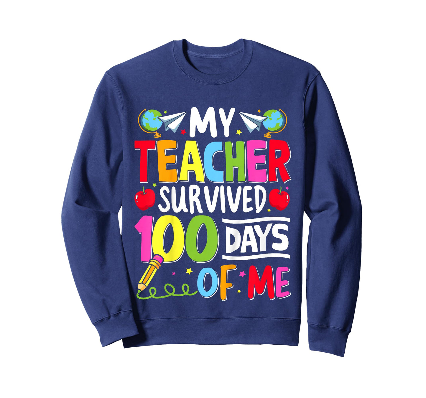 Kids 100th Day of School My Teacher Survived 100 Days of Me Boys T-Shirt