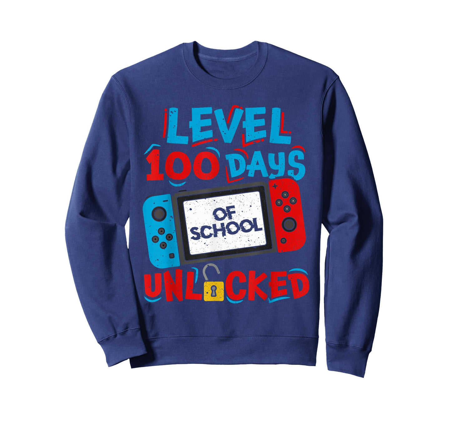 Level 100 Days of School Unlocked Gamer Video Games Boys T-Shirt