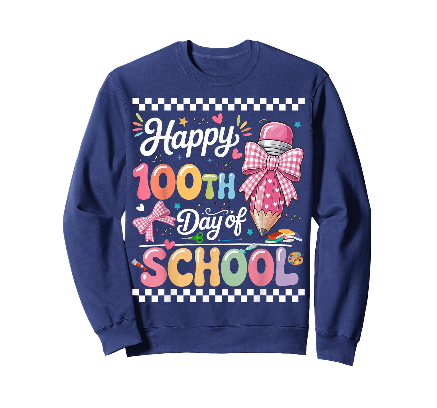 Happy 100 Days of School Teacher Girls Kids T-Shirt
