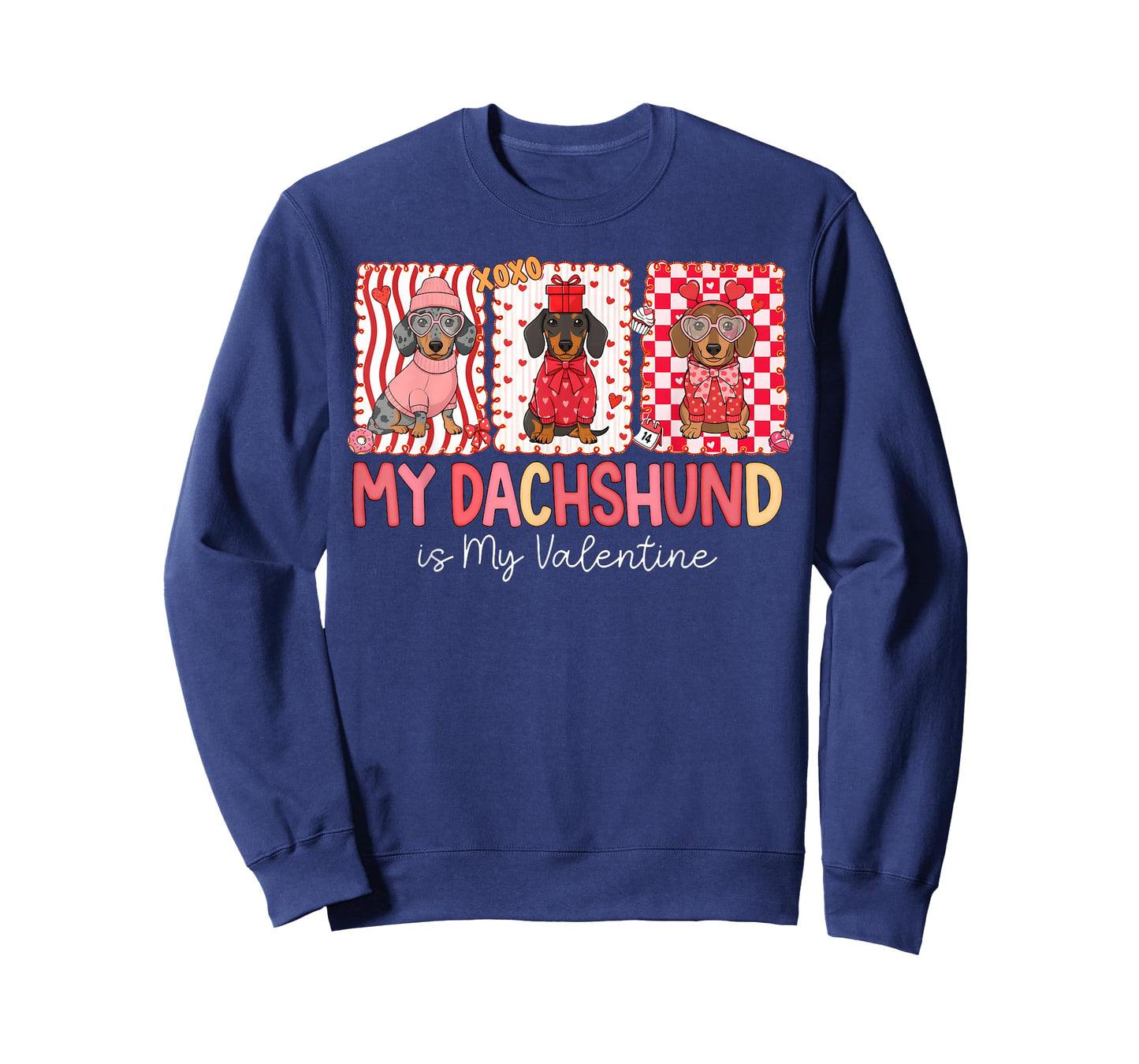 Preppy My Dachshund is My Valentine Girl Women T-Shirt
