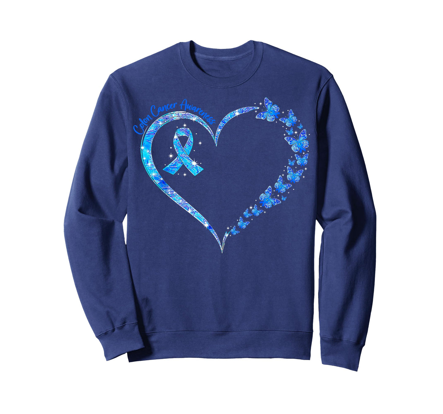 Blue Ribbon Sunflower Colorectal Colon Cancer Awareness T-Shirt