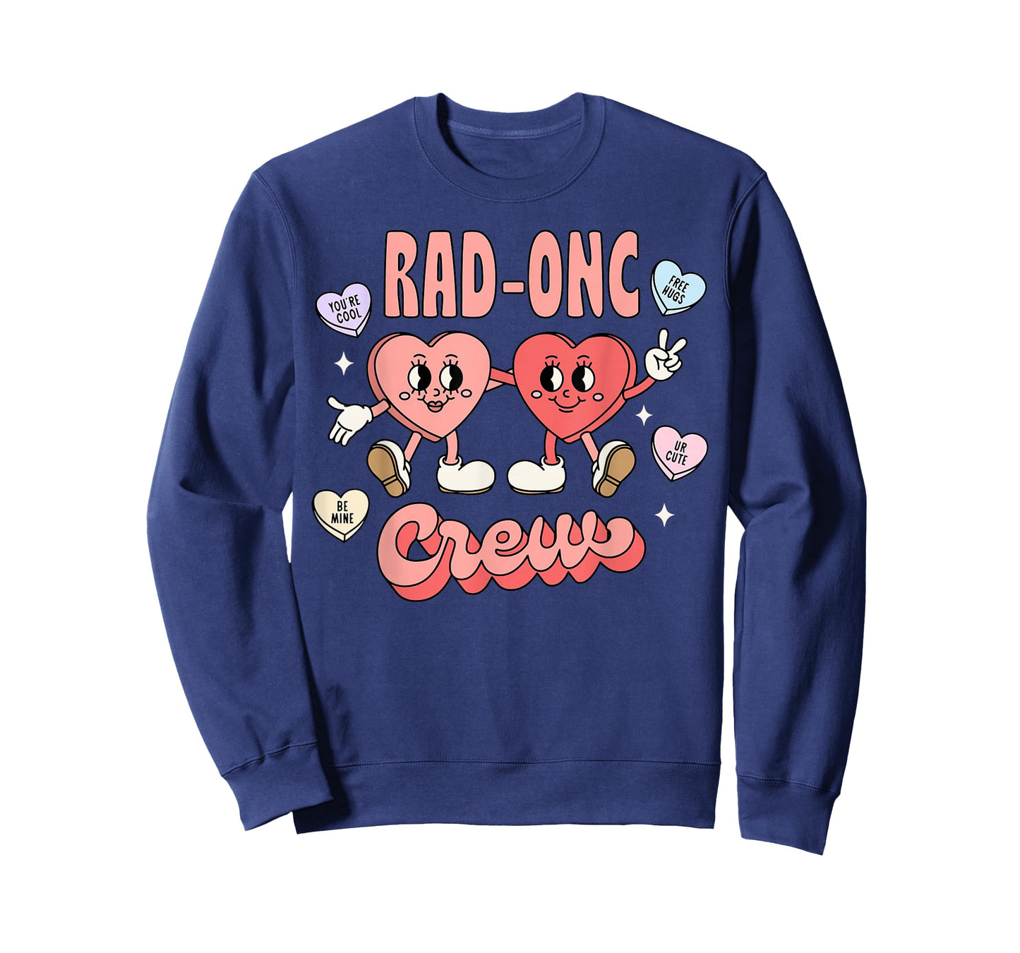 Rad-onc Crew Heart Oncology Radiation Nurse Valentines T-Shirt