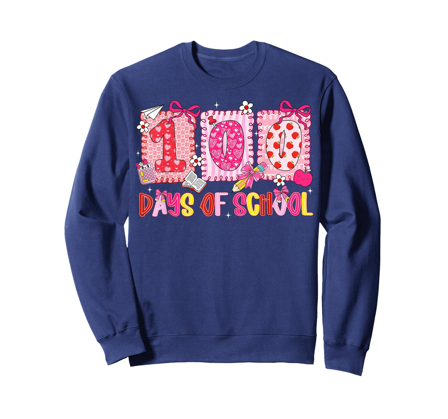 Preppy 100 Days of School 100th Day Coquette Bow Teacher Kid T-Shirt