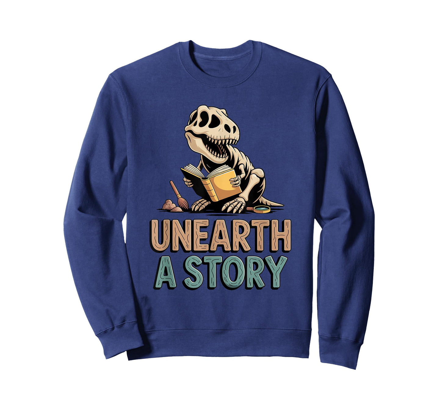 Unearth A Story T-Rex Reading a Book Summer Reading 2026 T-Shirt