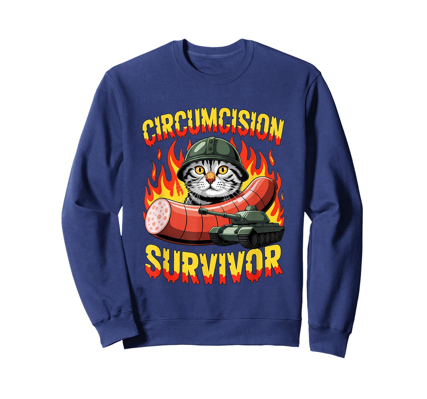 Circumcision Survivor Funny Oddly Specific Cat Meme Humor T-Shirt